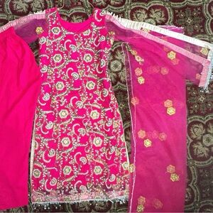 Pink Pakistani Shalwaar Suit